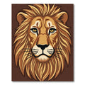 Golden Lion Face Brown Mane Rug