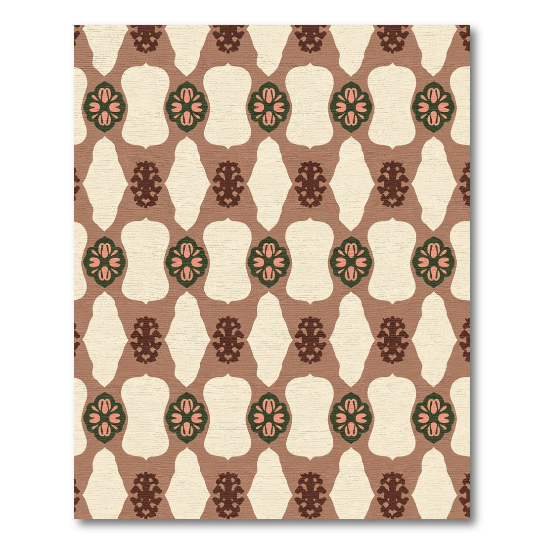 Earthy Floral Vine Abstract Rug