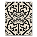 Cream Black Abstract Symmetry Rug