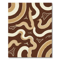 Earthy Swirl Ribbons Accents Rug