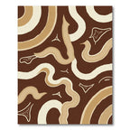 Earthy Swirl Ribbons Accents Rug