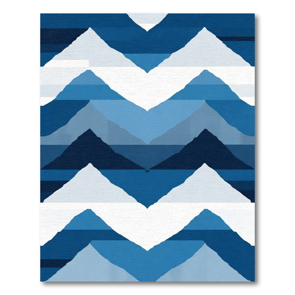 Abstract Blue Mountain Chevron Rug