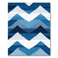 Abstract Blue Mountain Chevron Rug