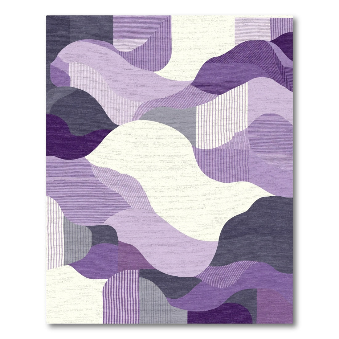 Abstract Purple Lavender Organic Shapes Rug