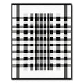 Monochromatic Black White Plaid Check Rug