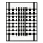Monochromatic Black White Plaid Check Rug