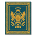 Regal Gold Eagle Sun Crest Teal Rug