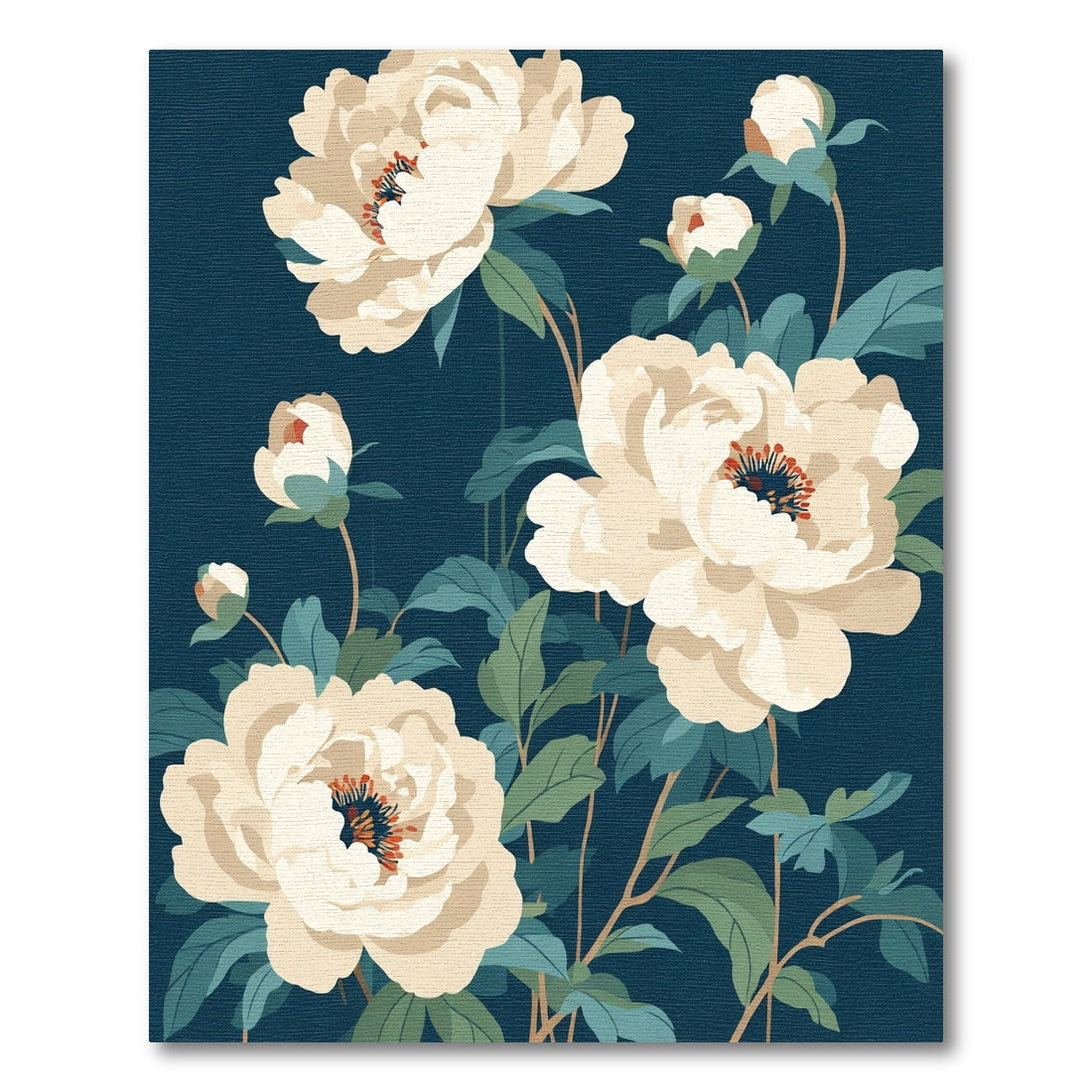 Cream Peony Botanical Garden Rug