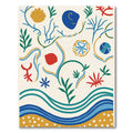 Abstract Coastal Organic Shapes Rug