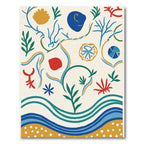 Abstract Coastal Organic Shapes Rug