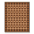 Earth Toned Basket Weave Floral Rug