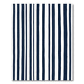 Navy White Irregular Stripe Rug