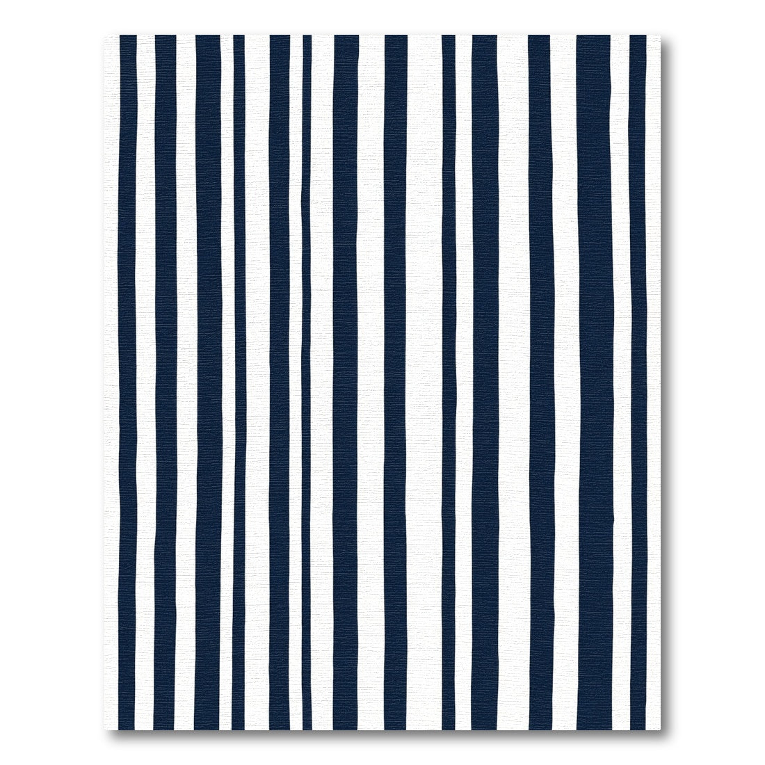 Navy White Irregular Stripe Rug