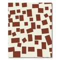 Abstract Sienna Squares Composition Rug