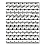 Abstract Black Gray Stripe Rug
