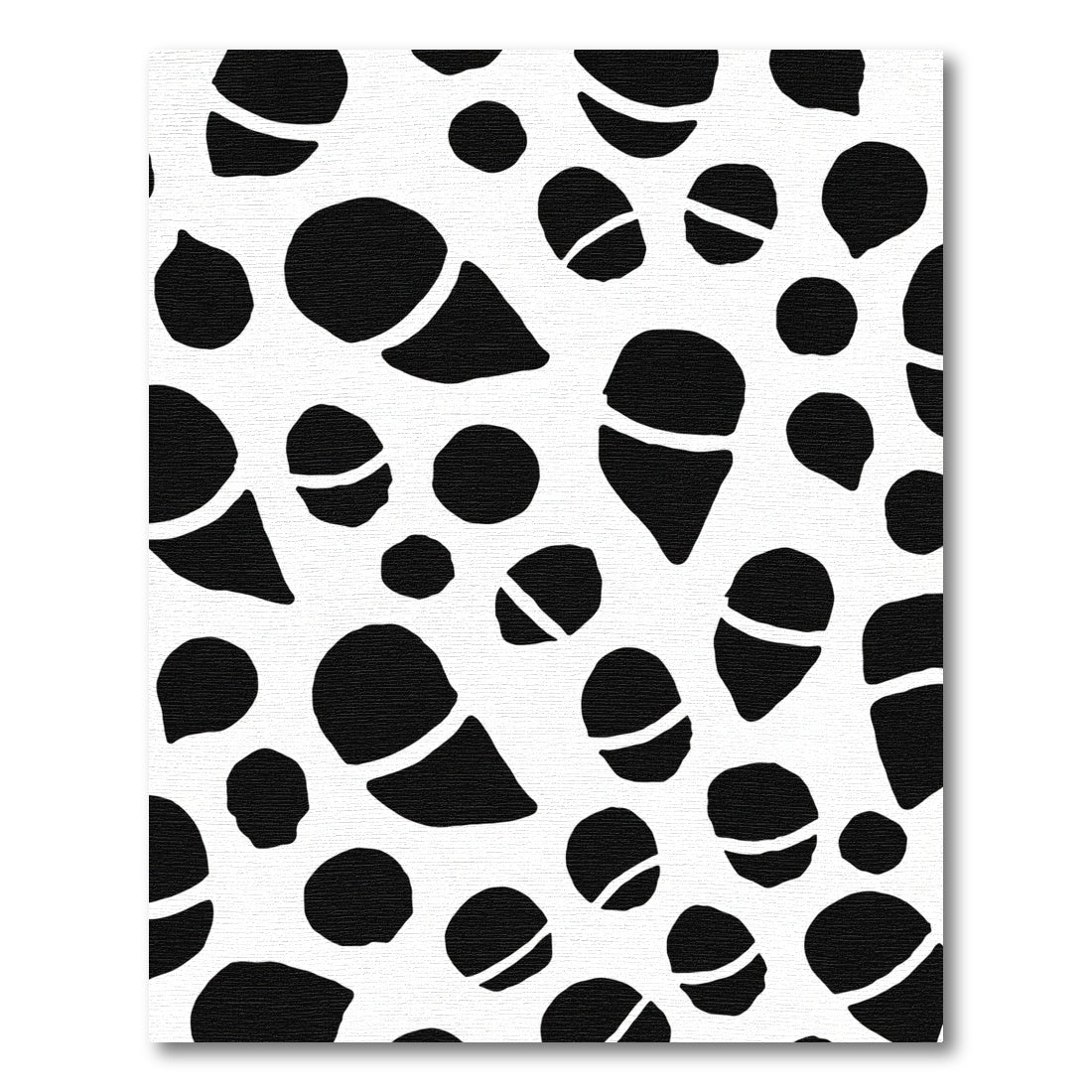 Black White Organic Spots Rug
