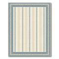 Light Striped Diamond Border Rug