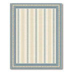 Light Striped Diamond Border Rug