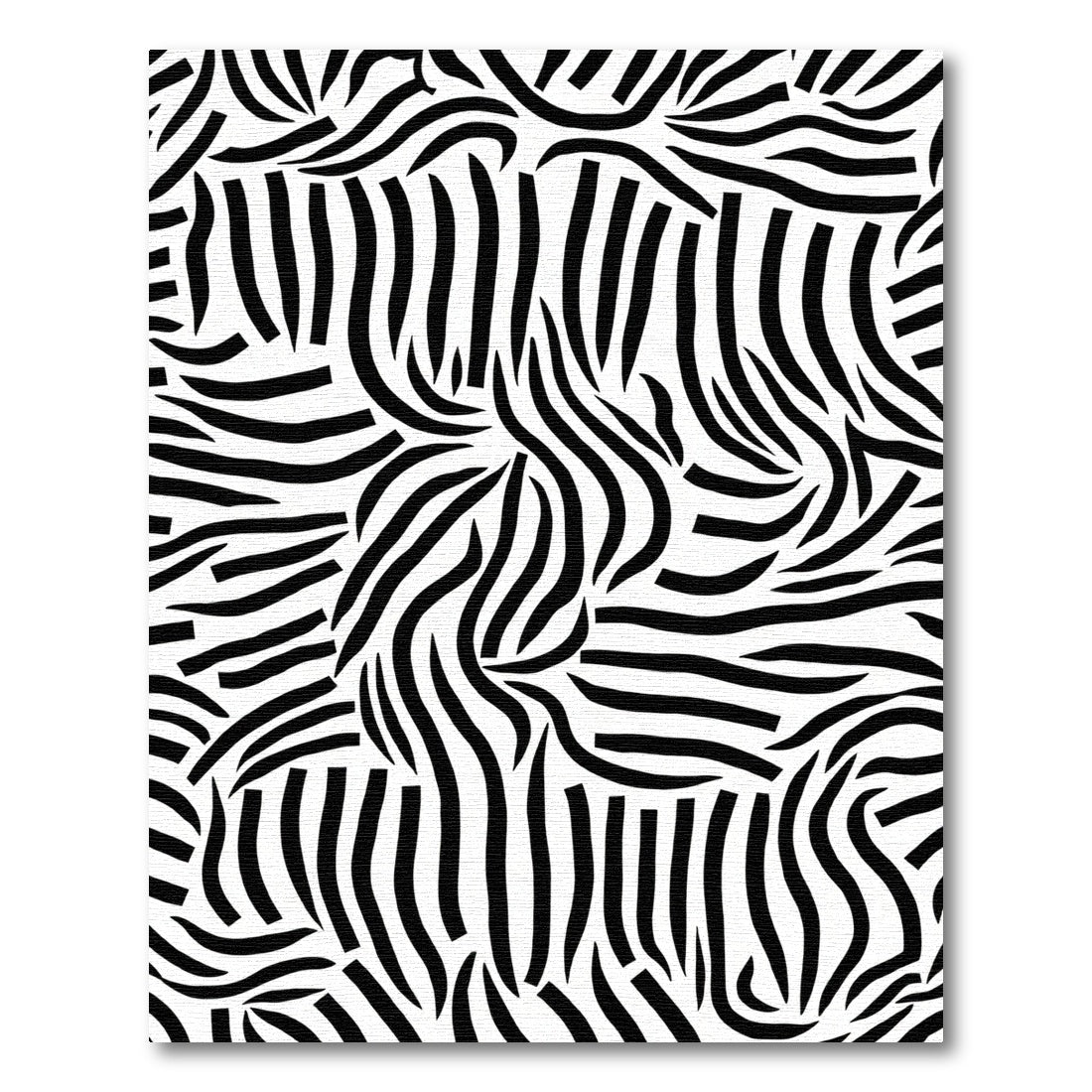 Striking Zebra Curve Lines Rug