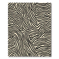 Cream Black Abstract Zebra Stripes Rug