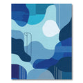Abstract Cobalt Amorphous Organic Shapes Rug