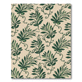 Green Leaf Vine Beige Background Rug