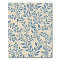 Blue Leafy Vine Cream Area Rug