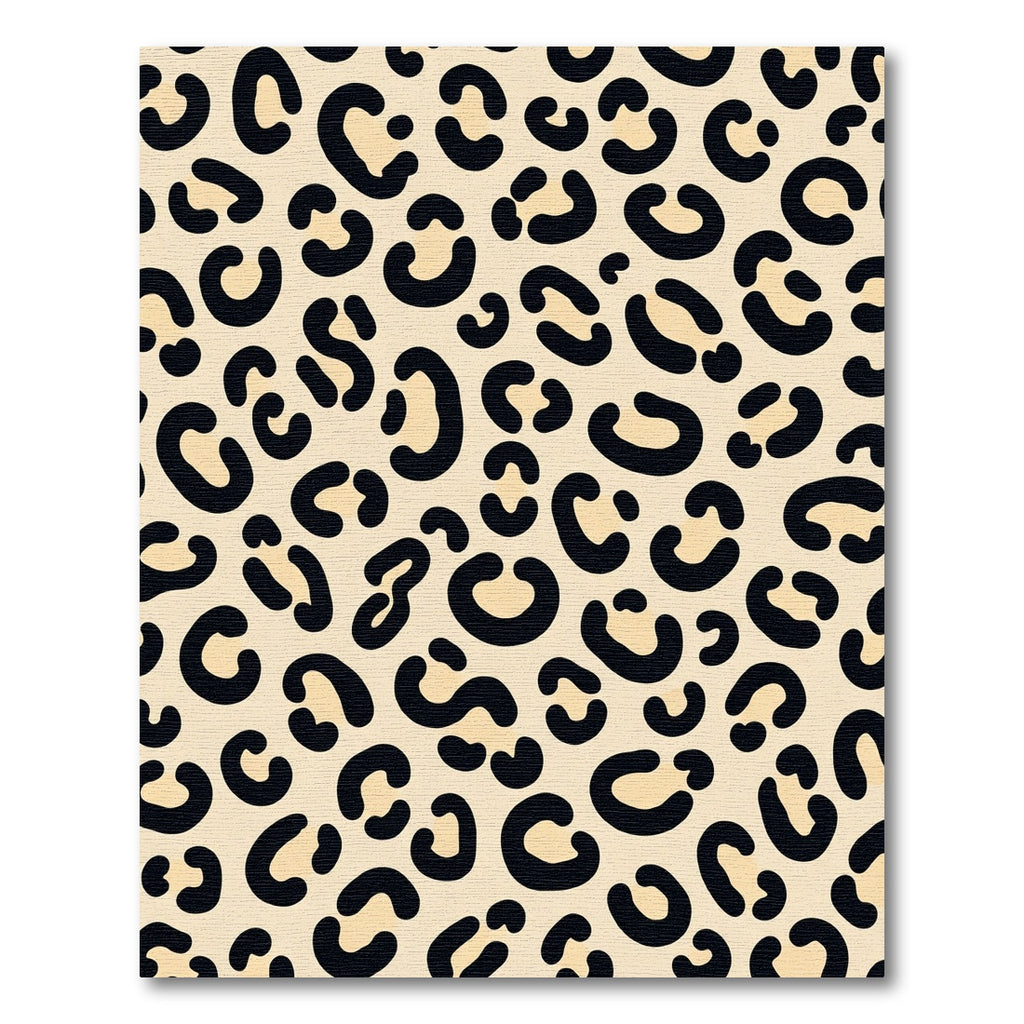 Bold Black Leopard Spots Rug