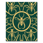 Emerald Insect Art Nouveau Rug