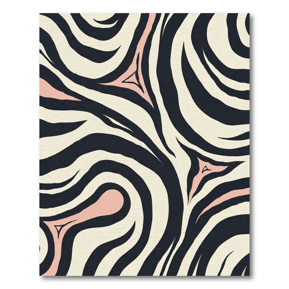 Blush Pink Zebra Swirl Rug