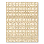 Beige Geometric Interlocking Tiles Rug