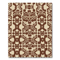 Brown Creme Ornate Regal Lattice Rug