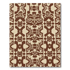Brown Creme Ornate Regal Lattice Rug
