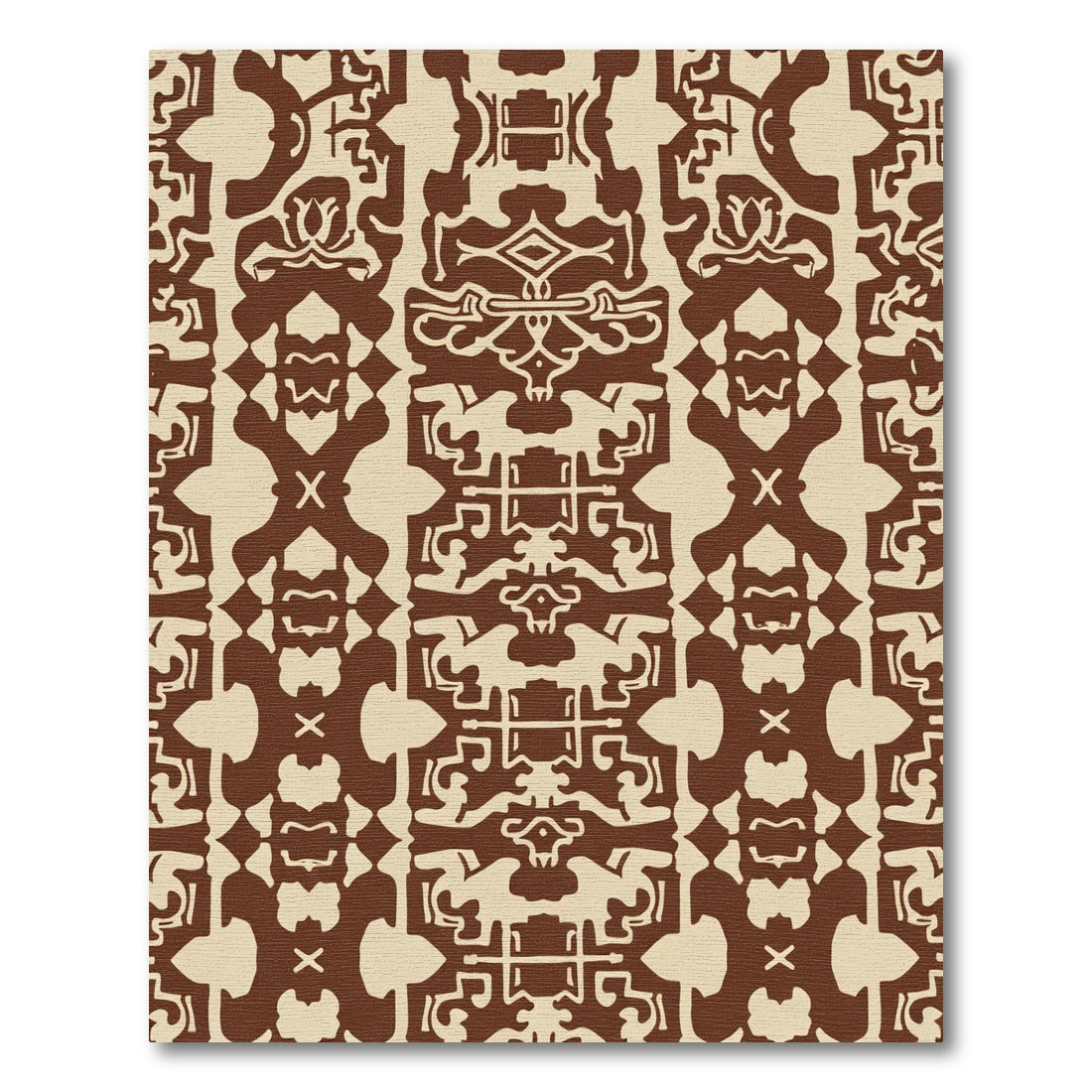 Brown Creme Ornate Regal Lattice Rug