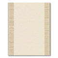 Banded Beige Geometric Overlay Rug