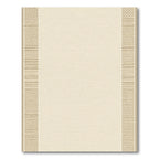 Banded Beige Geometric Overlay Rug