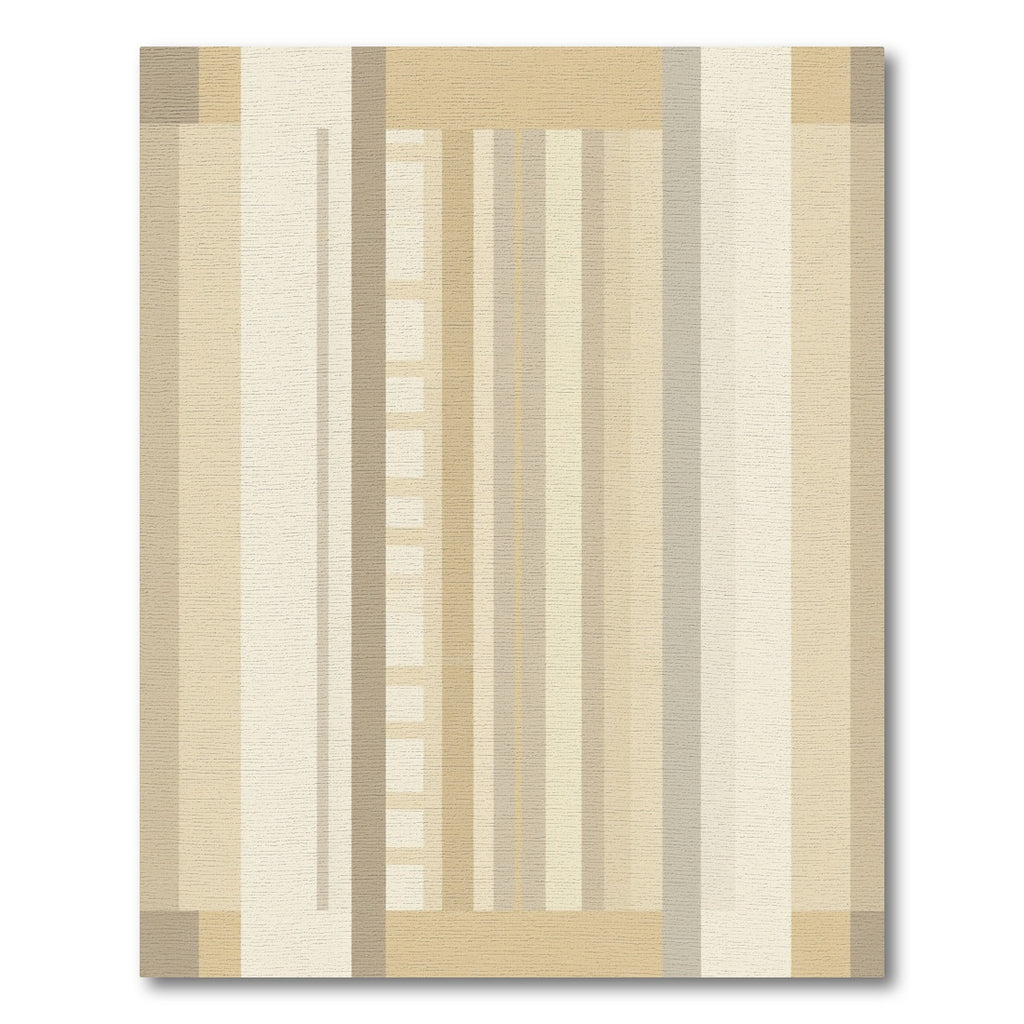 Earthy Tones Vertical Stripe Composition Rug