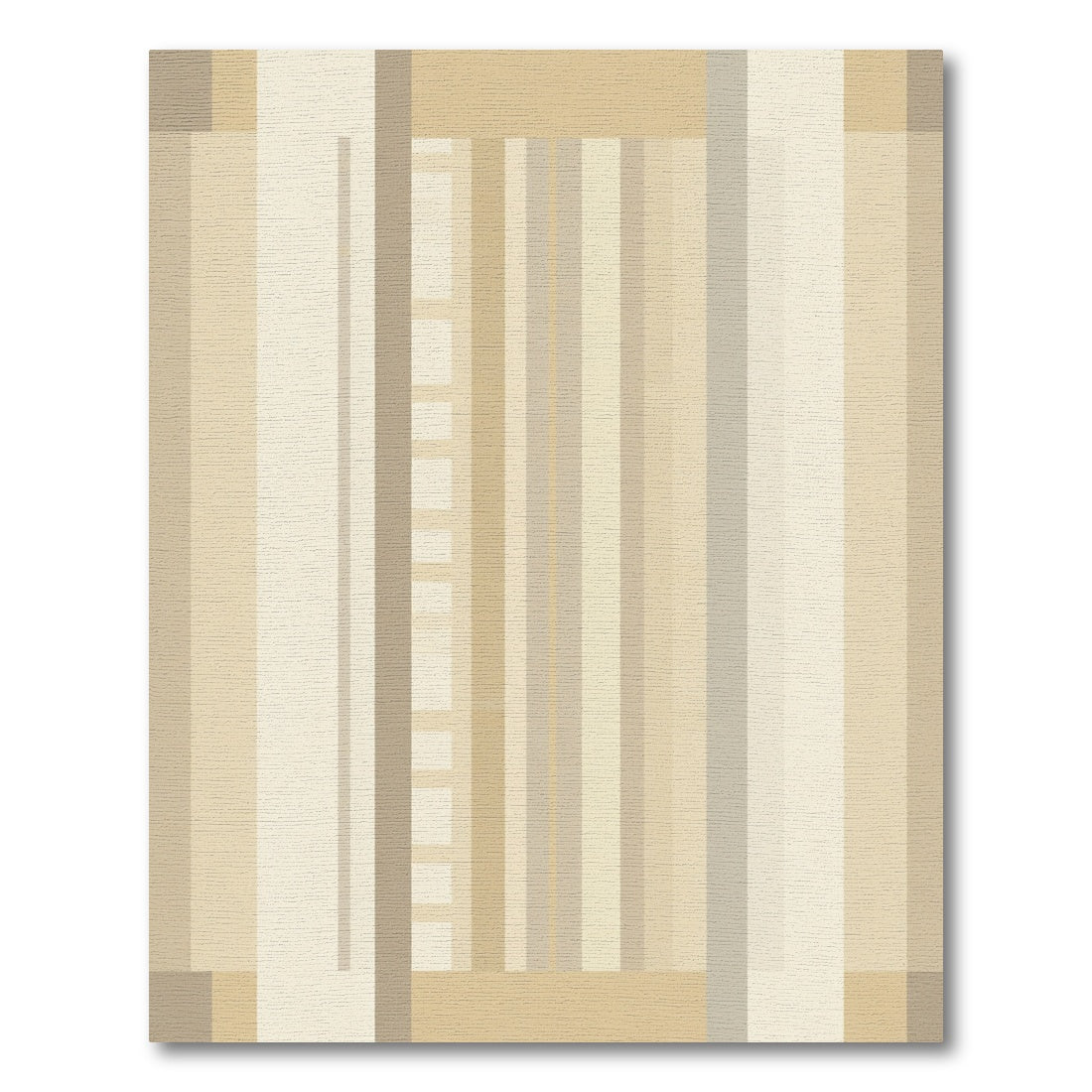 Earthy Tones Vertical Stripe Composition Rug