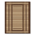 Brown Tan Plaid Rectangle Rug