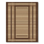 Brown Tan Plaid Rectangle Rug