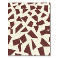 Deep Crimson Irregular Shapes Rug