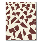 Deep Crimson Irregular Shapes Rug