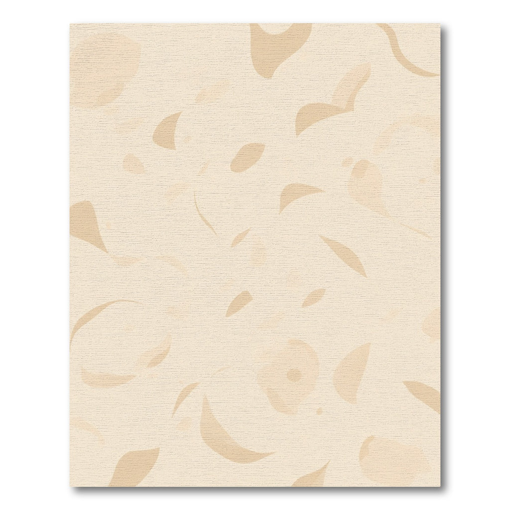 Soft Beige Organic Shape Abstract Rug
