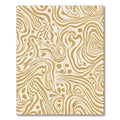 Golden Cream Swirl Abstract Rug