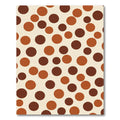 Earthy Brown And Orange Polka Dot Rug