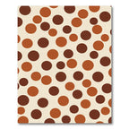 Earthy Brown And Orange Polka Dot Rug
