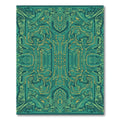 Abstract Emerald and Gold Flow Rug