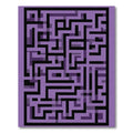 Purple Abstract Maze Geometric Rug