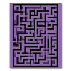 Purple Abstract Maze Geometric Rug