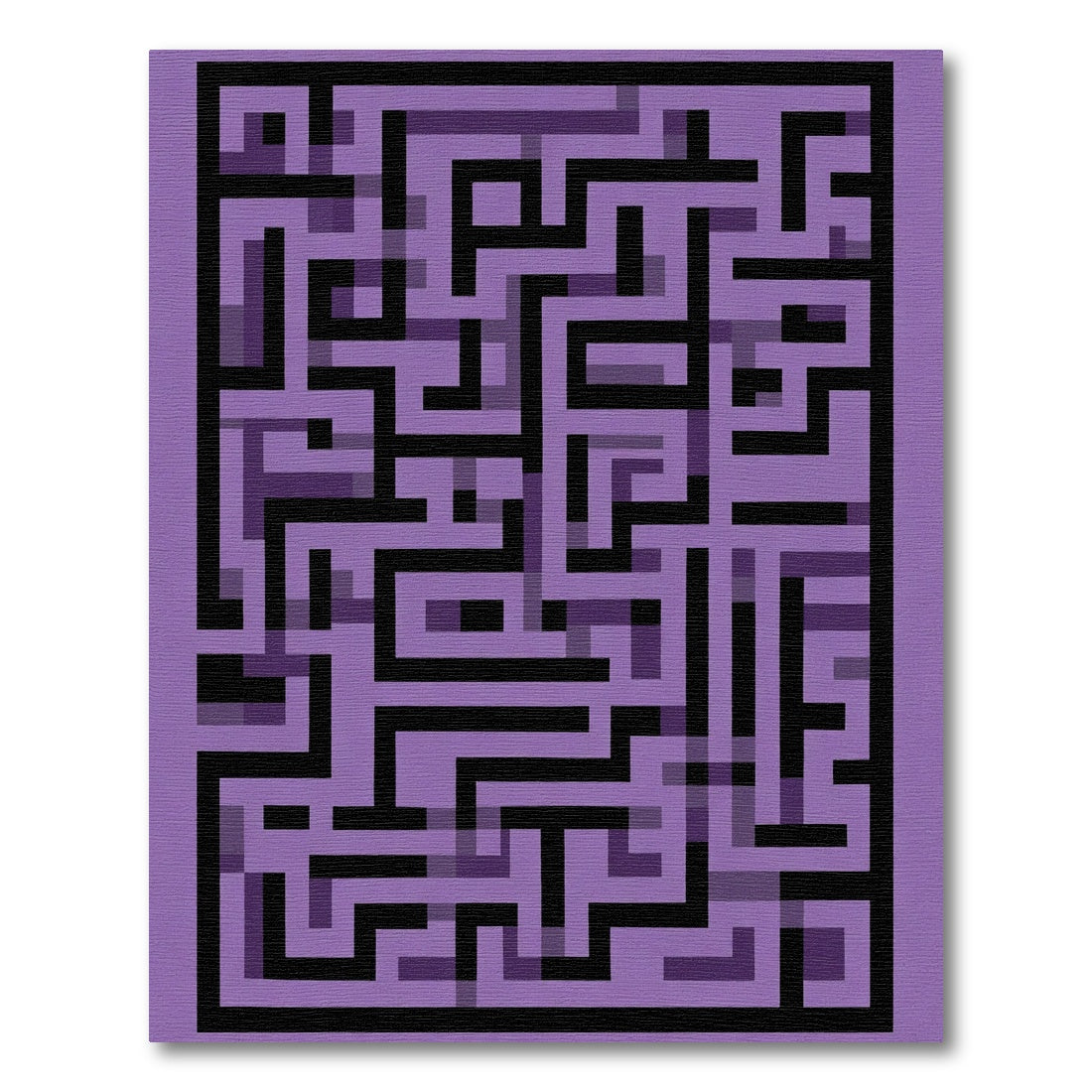 Purple Abstract Maze Geometric Rug